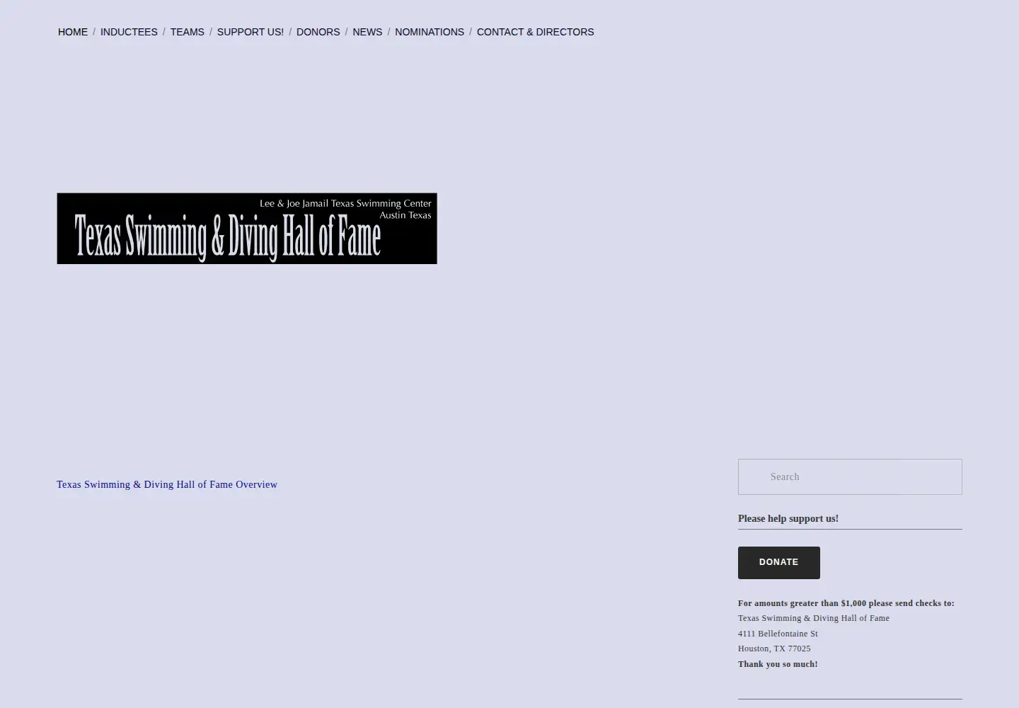 Captured homepage of tsdhof.org in the current scan