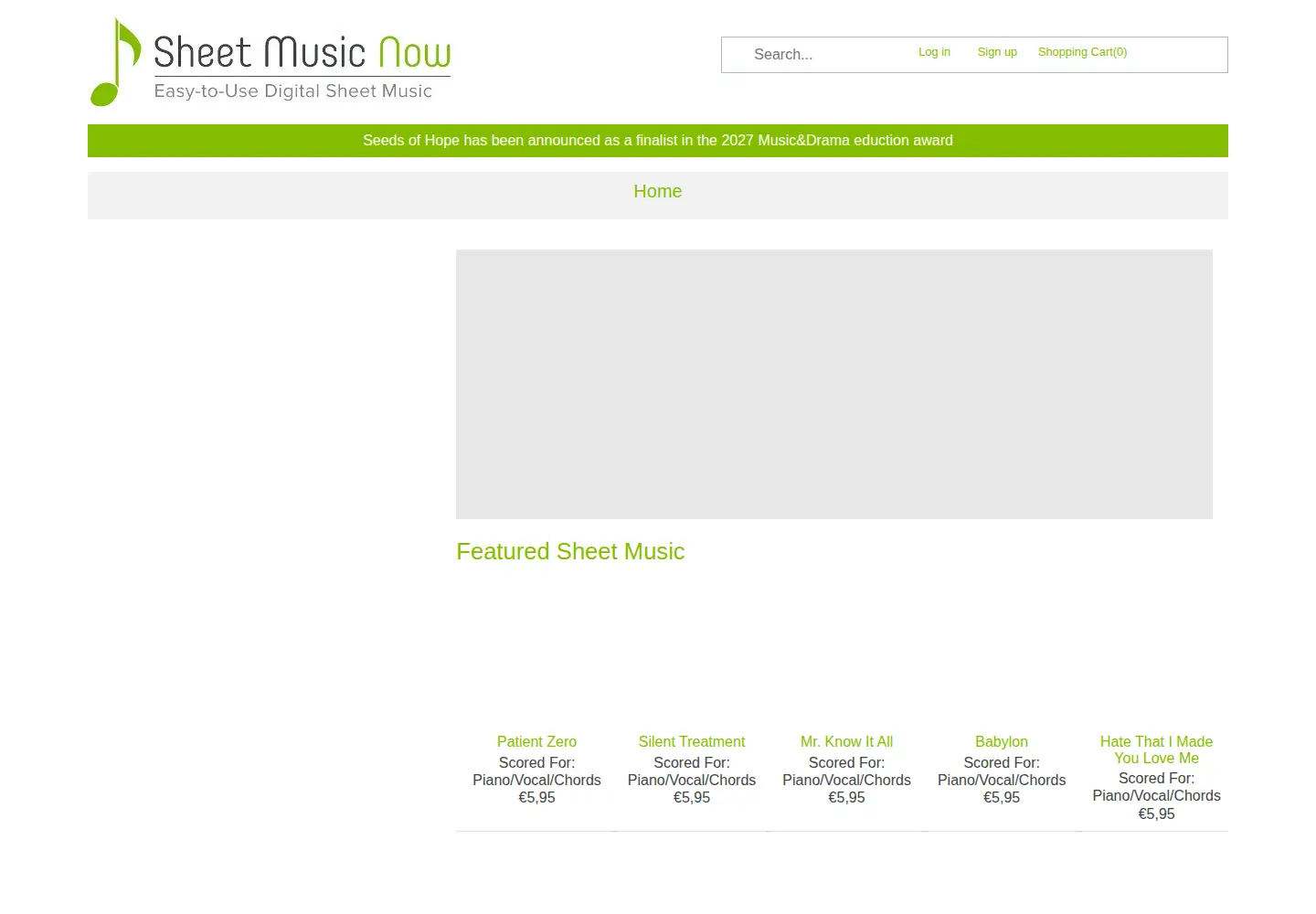 Screenshot of freehandmusic.com