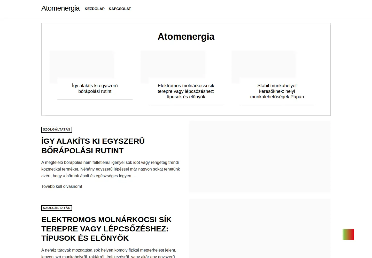 Screenshot of atomenergiainfo.hu