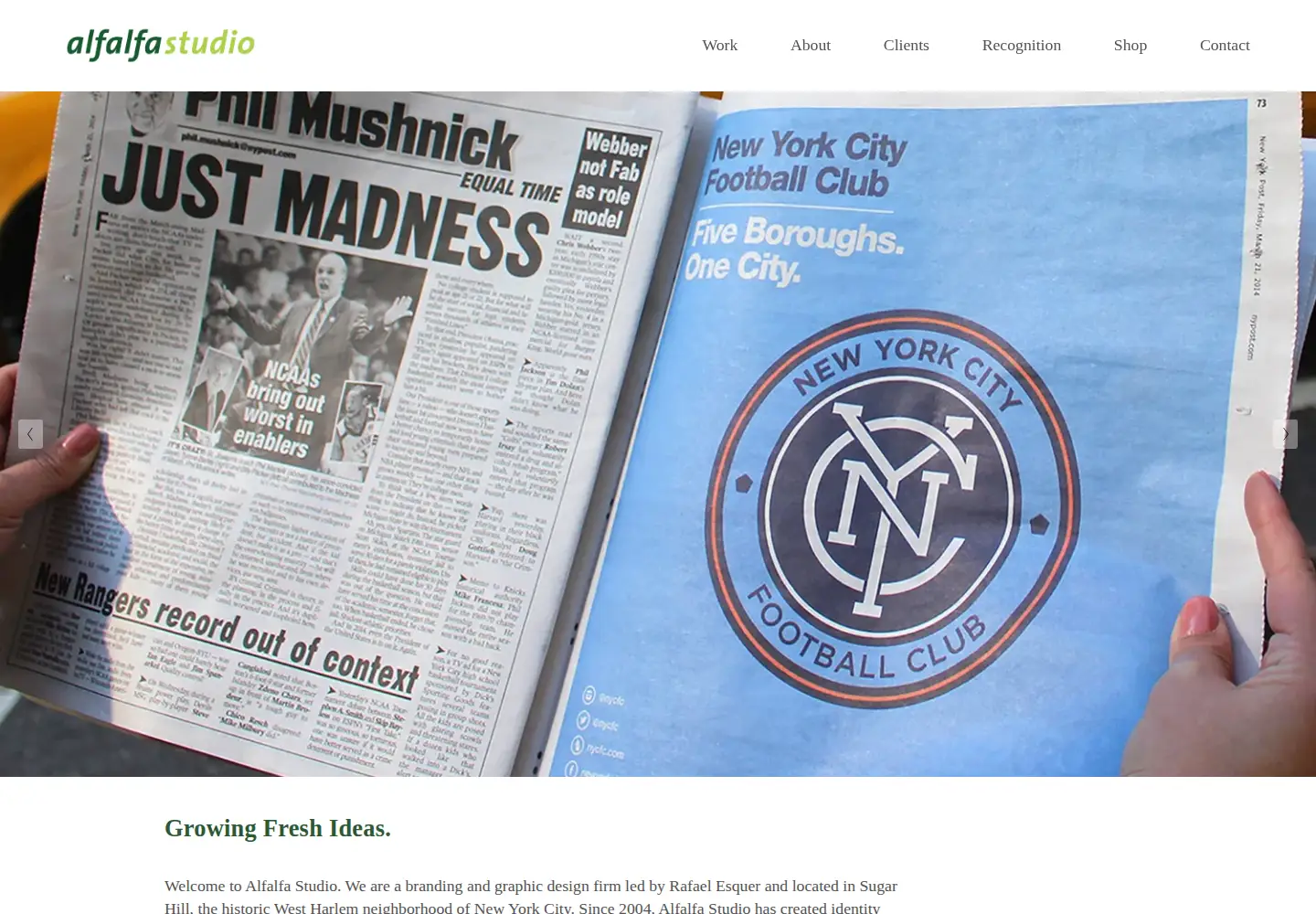 Screenshot of alfalfastudio.com