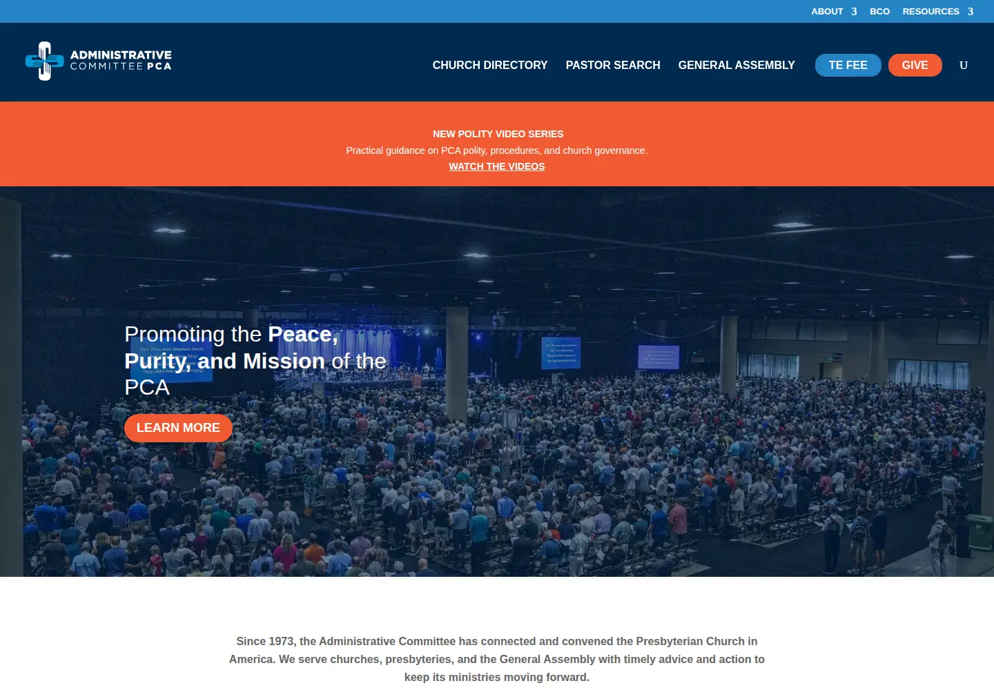 Screenshot of pcaac.org