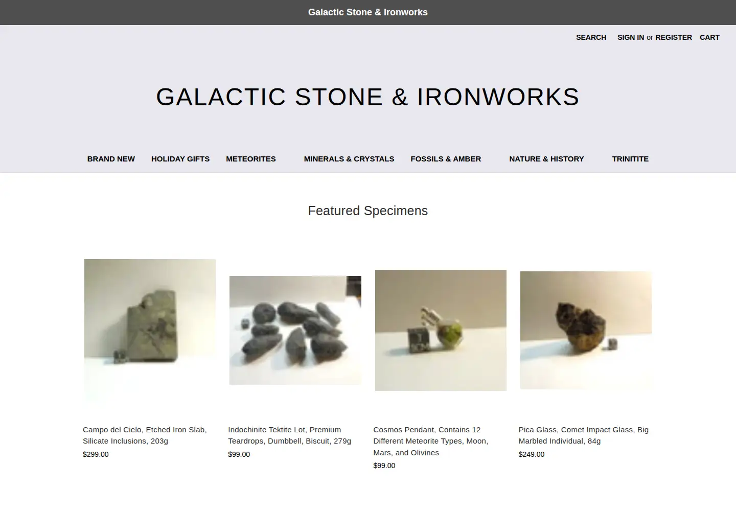 Screenshot of galactic-stone.com