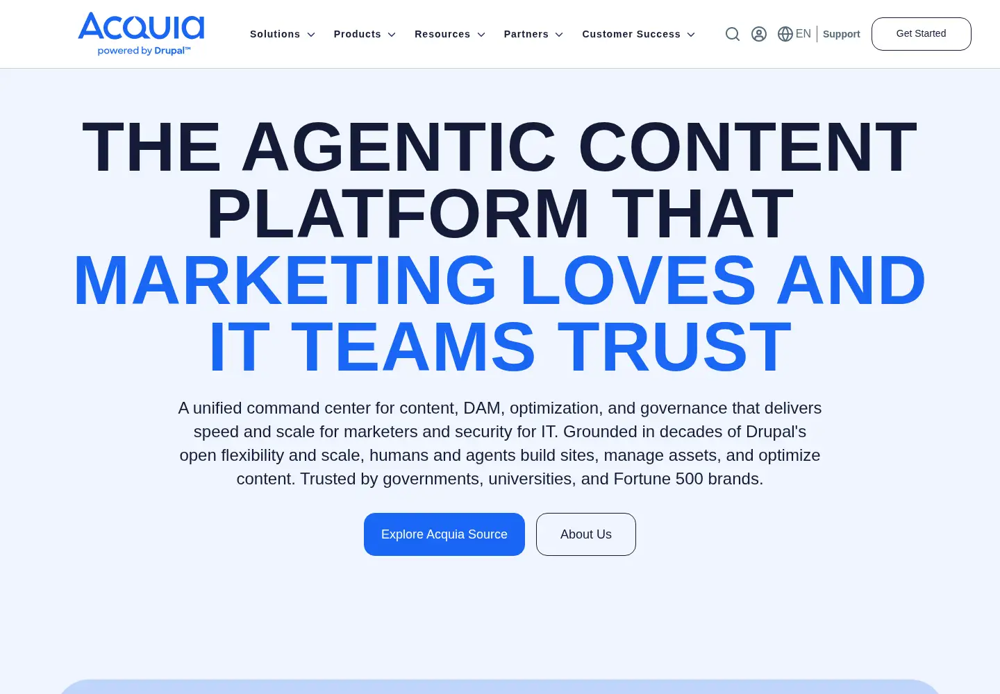 Screenshot of acquia.com
