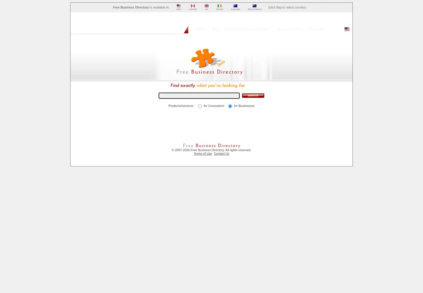 Screenshot of freebusinessdirectory.com