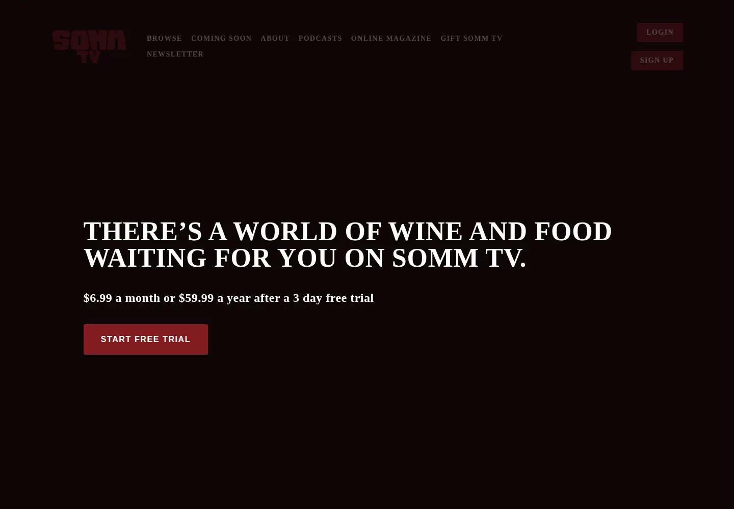 Screenshot of sommtv.com