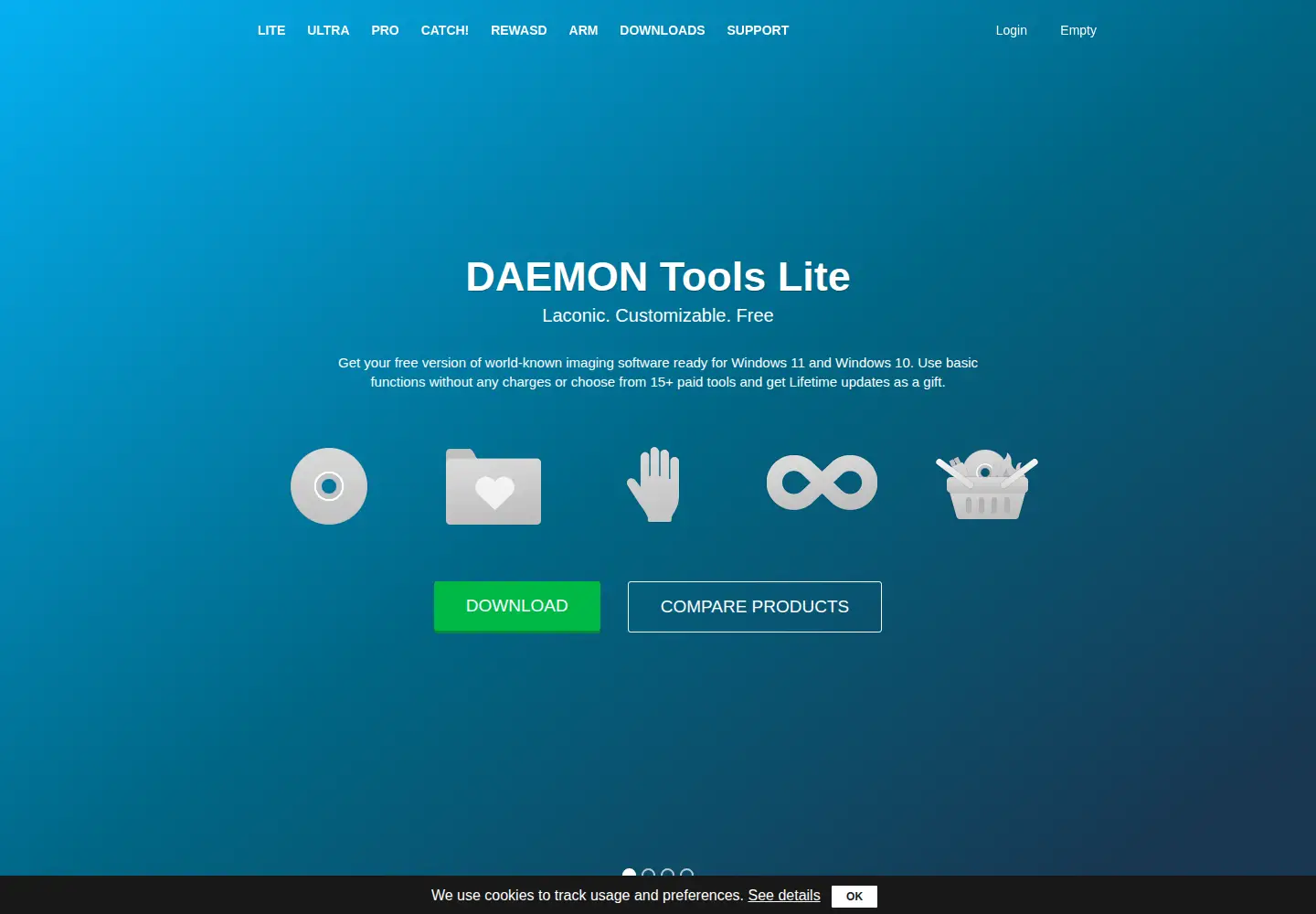 Screenshot of daemon-tools.cc