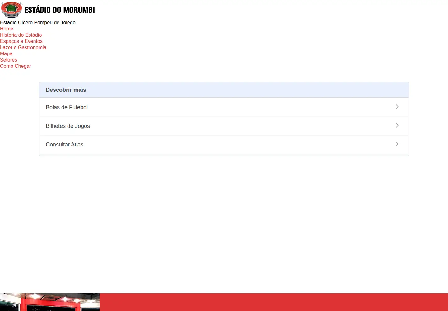 Captured homepage of estadiodomorumbi.com.br in the current scan