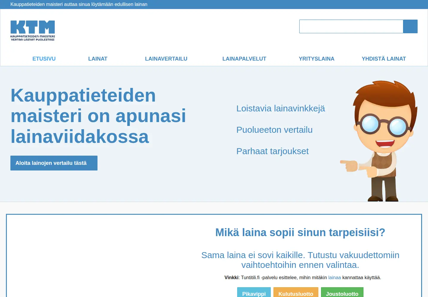 Screenshot of ktm.fi