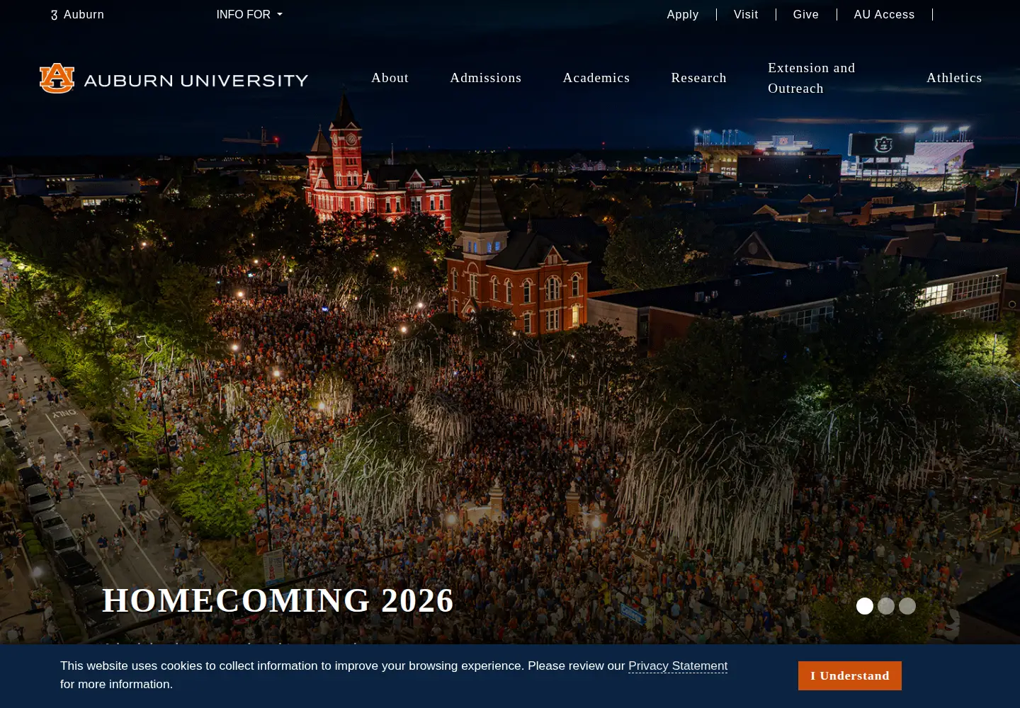 Screenshot of auburn.edu