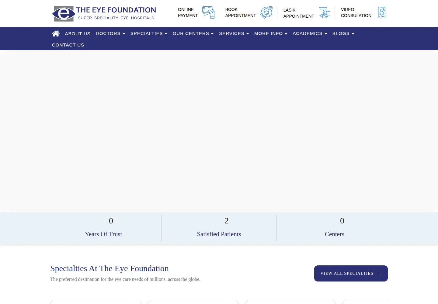 Screenshot of theeyefoundation.com