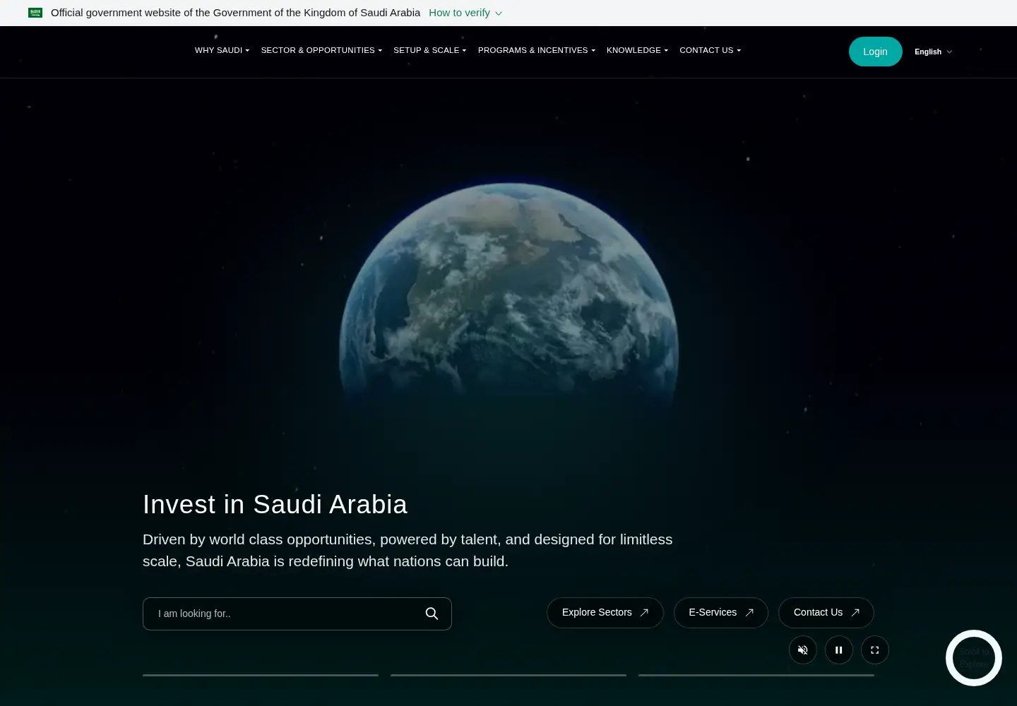 Screenshot of investsaudi.sa