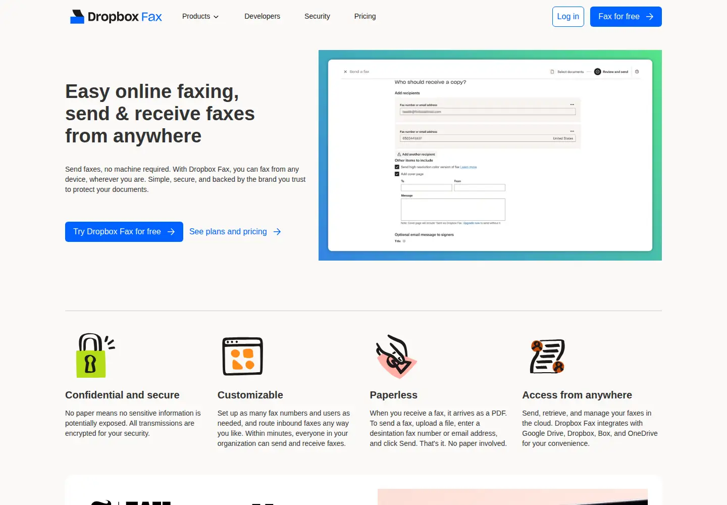 Screenshot of hellofax.com