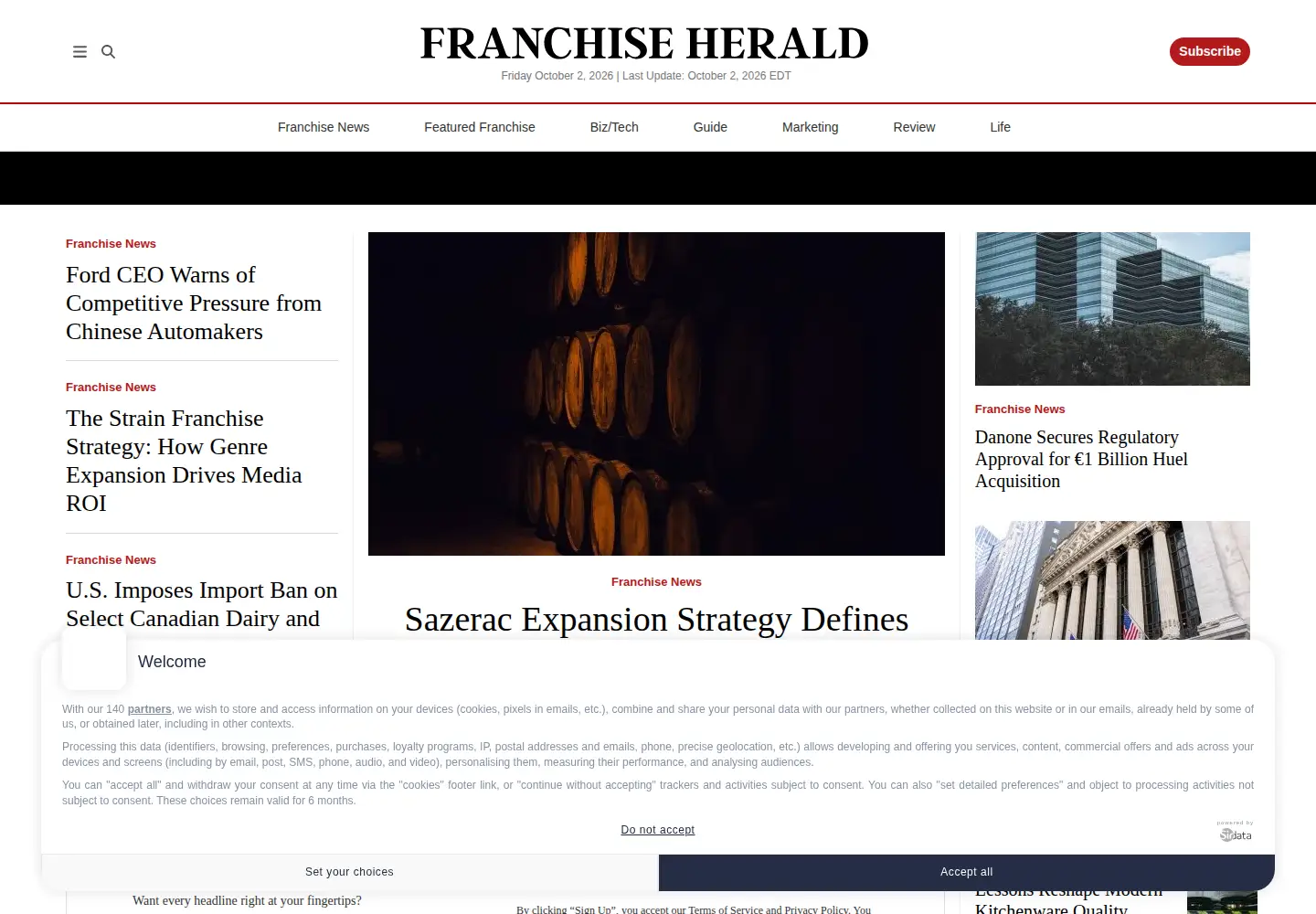 Screenshot of franchiseherald.com