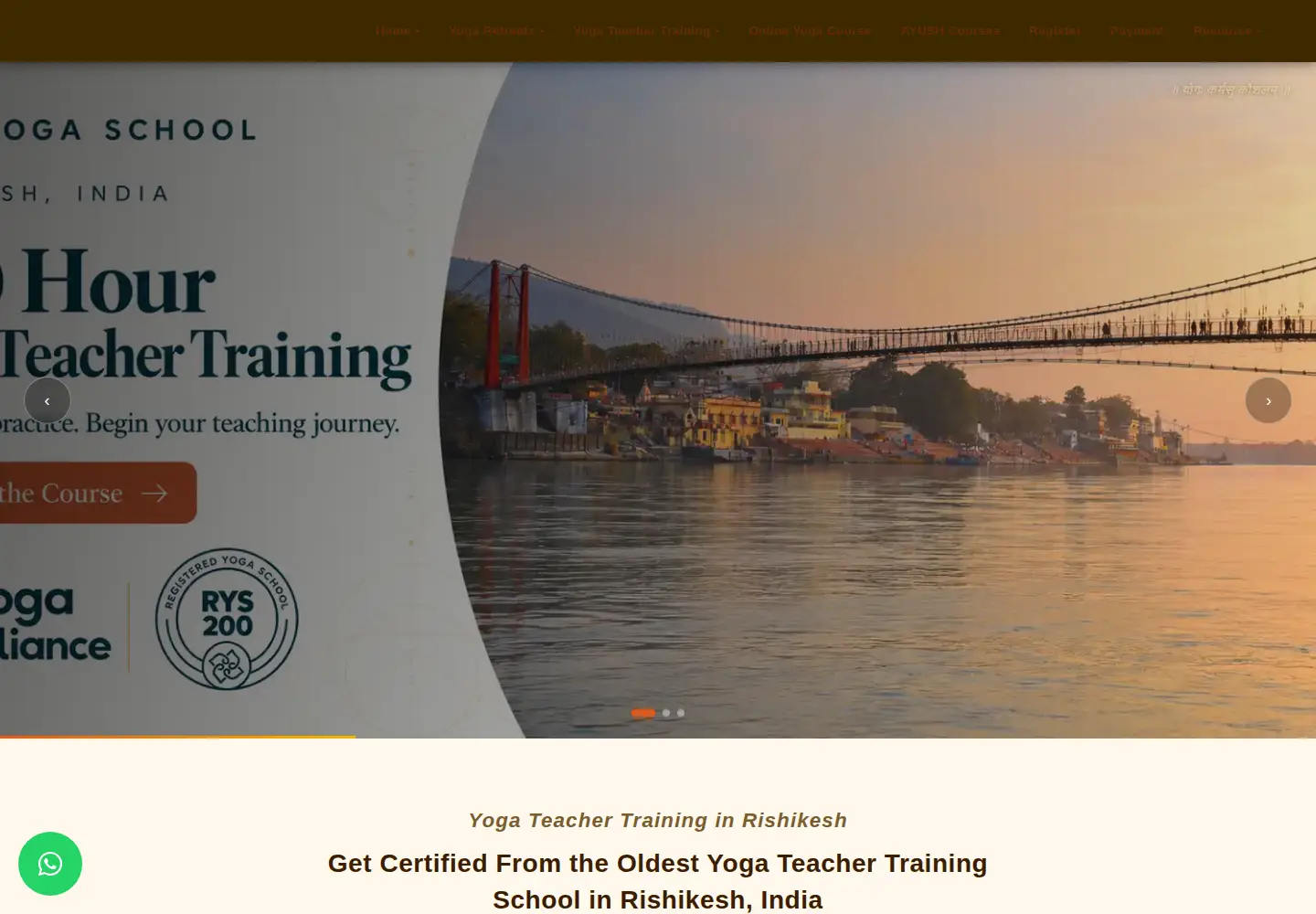 Screenshot of indianyogaassociation.com