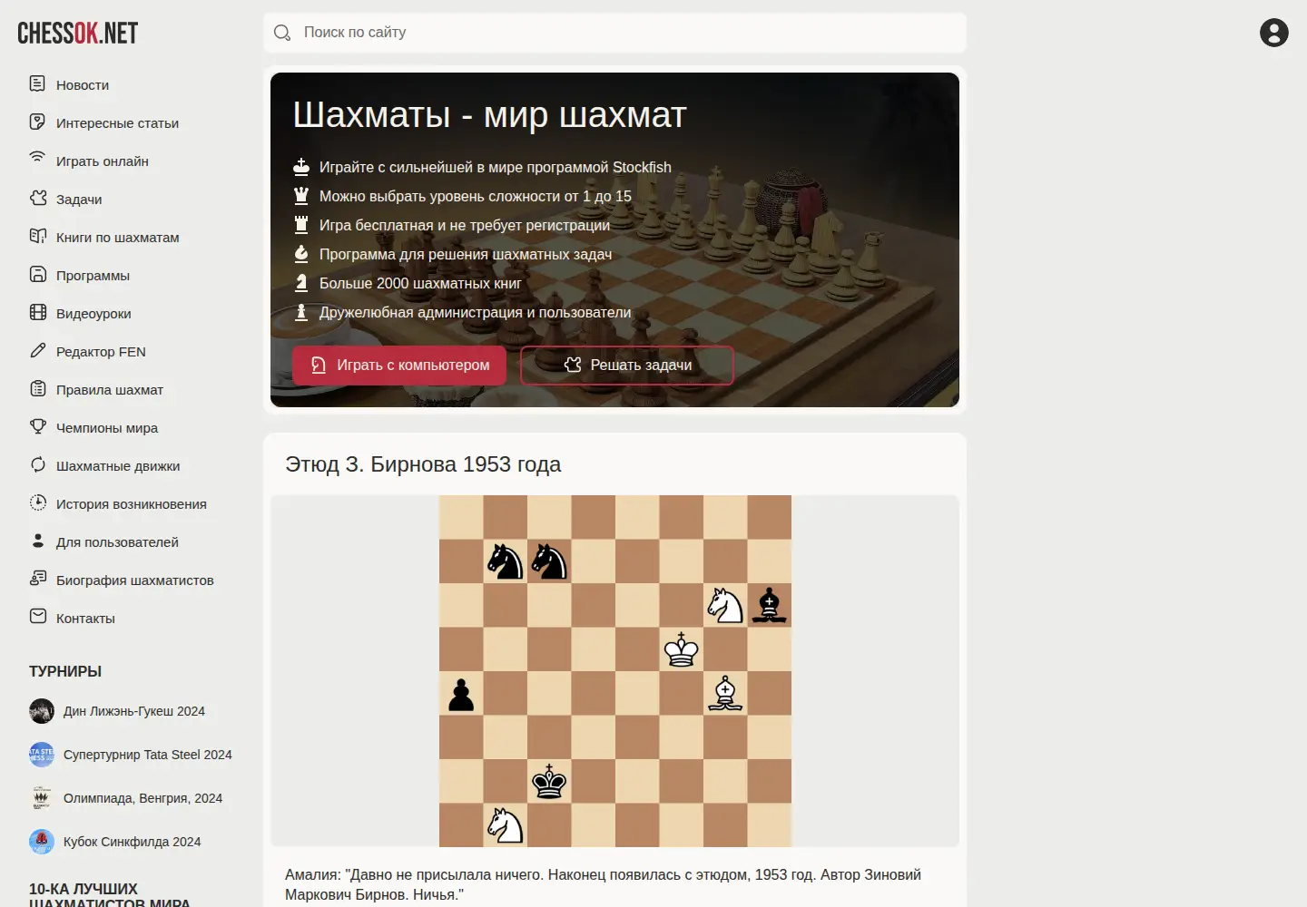 Screenshot of chessok.net