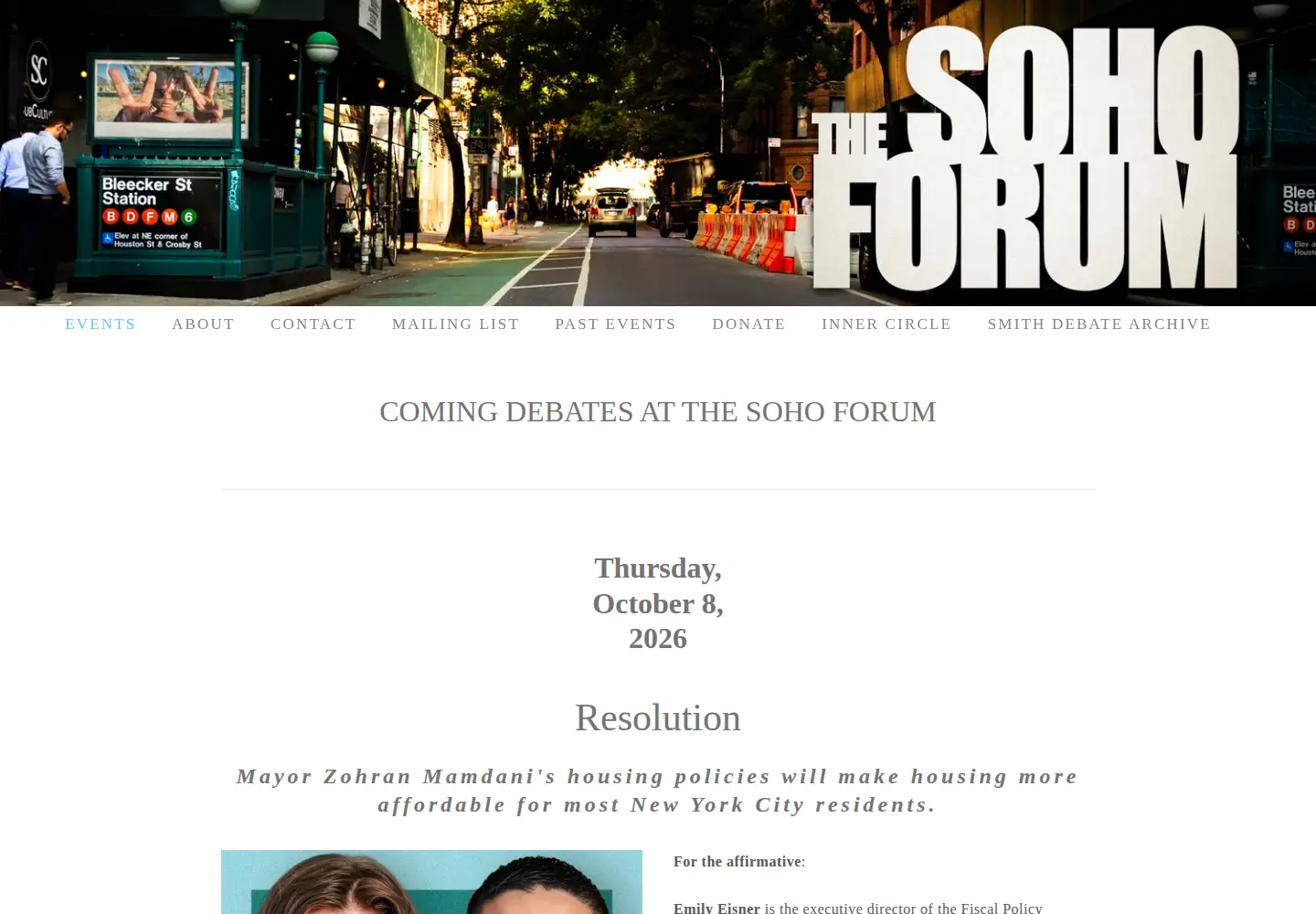 Screenshot of thesohoforum.org