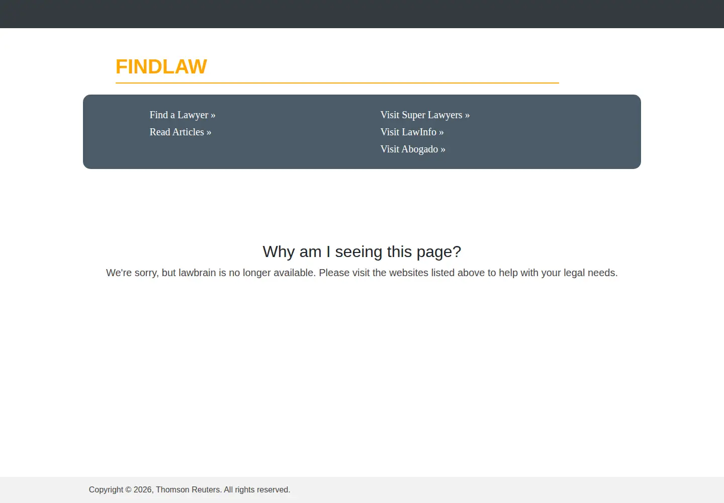 Screenshot of lawbrain.com
