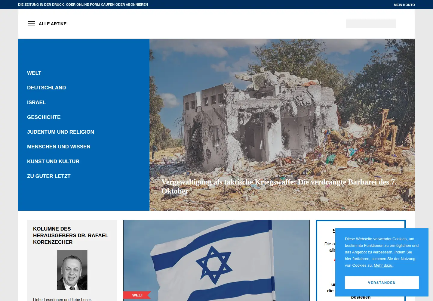 Screenshot of juedischerundschau.de