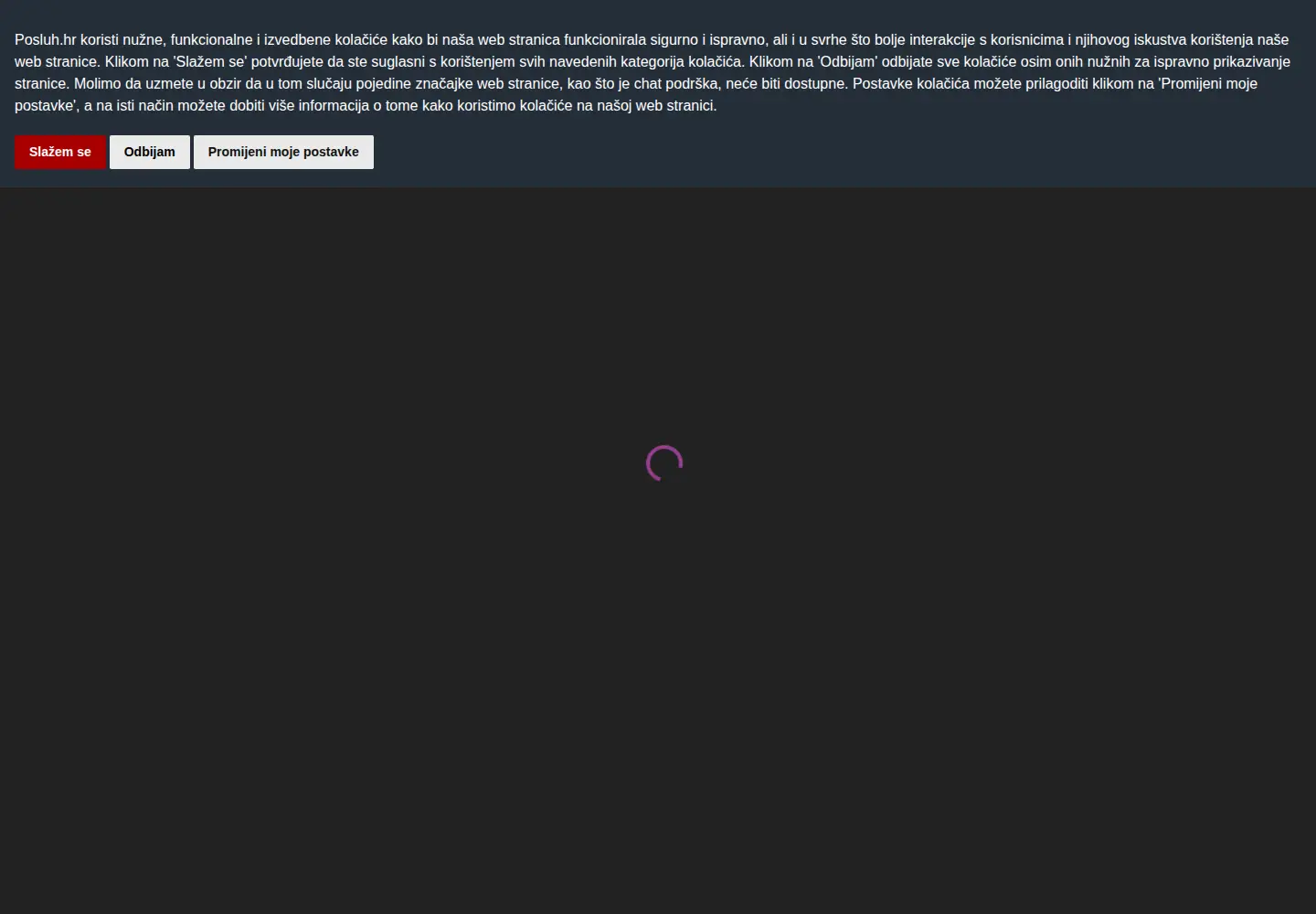 Screenshot of posluh.hr