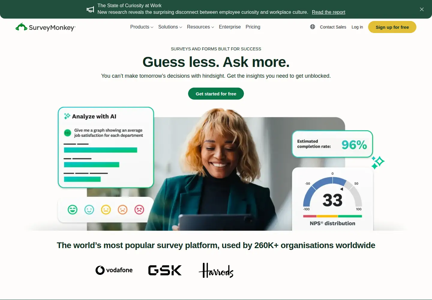 Screenshot of surveymonkey.co.uk