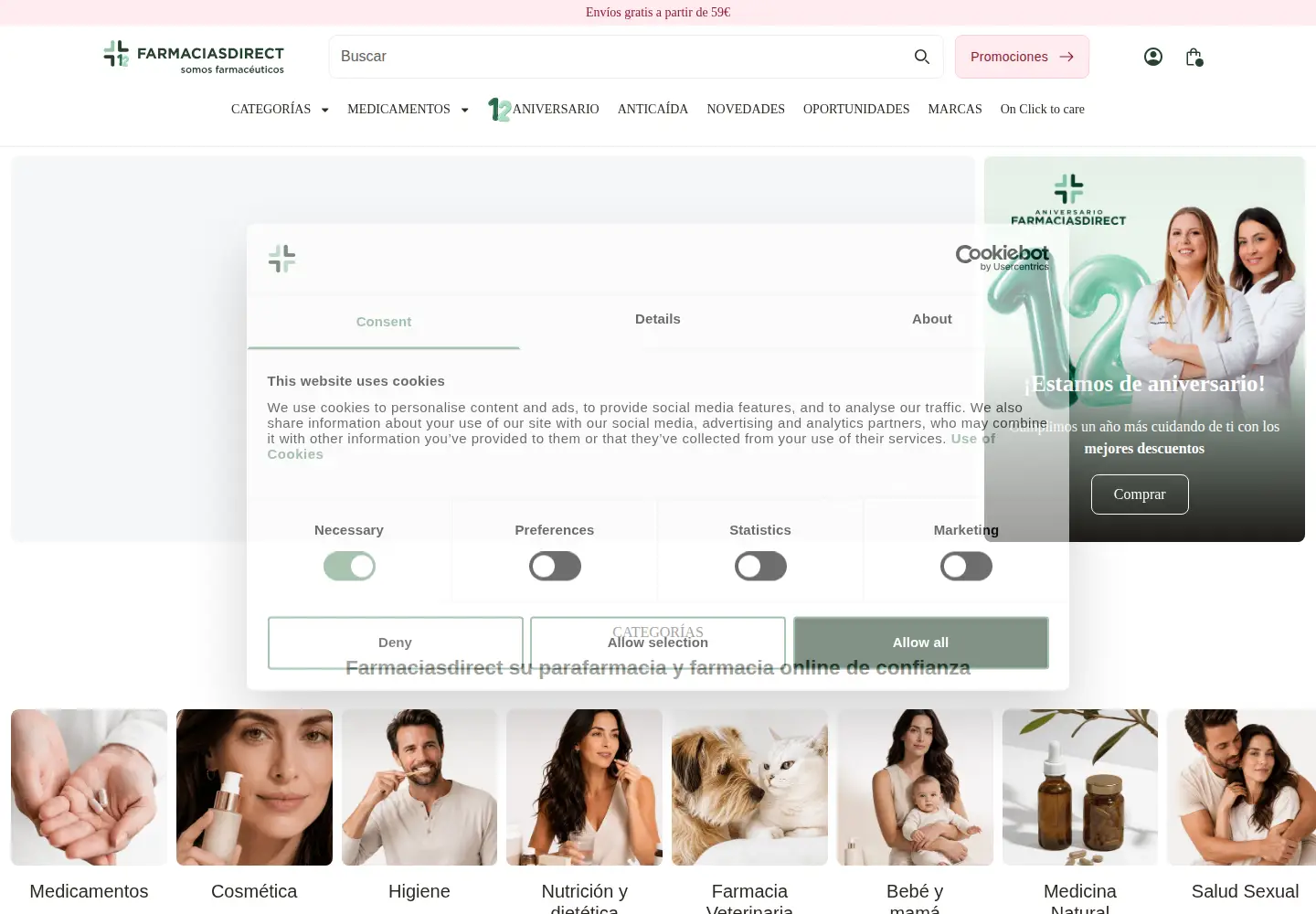 Screenshot of farmaciasdirect.es