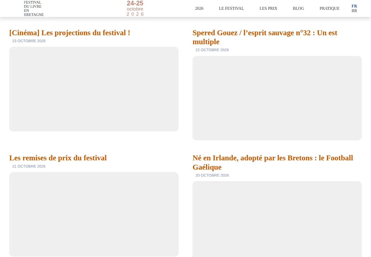 Captured homepage of festivaldulivre-carhaix.org in the current scan