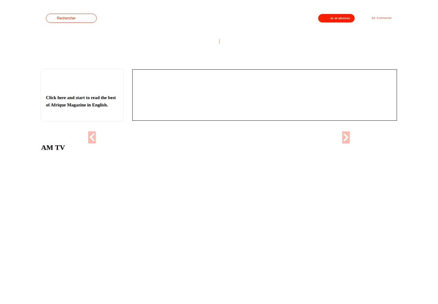 Screenshot of afriquemagazine.com