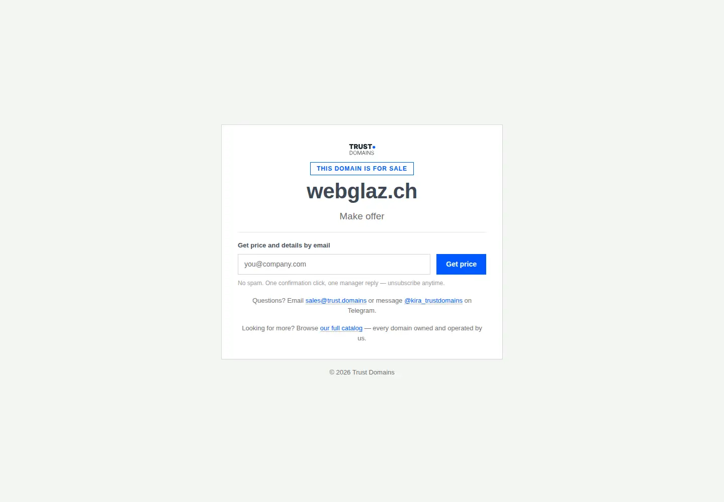 Screenshot of webglaz.ch
