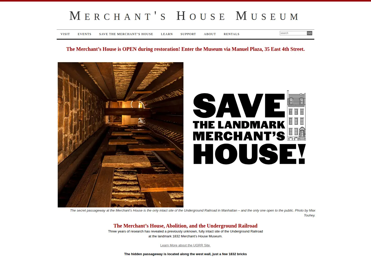 Screenshot of merchantshouse.org