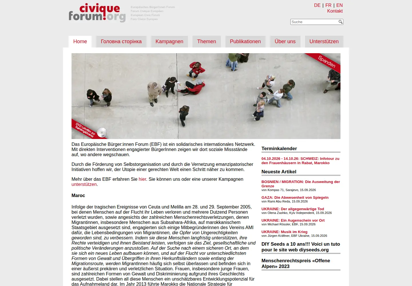 Screenshot of forumcivique.org