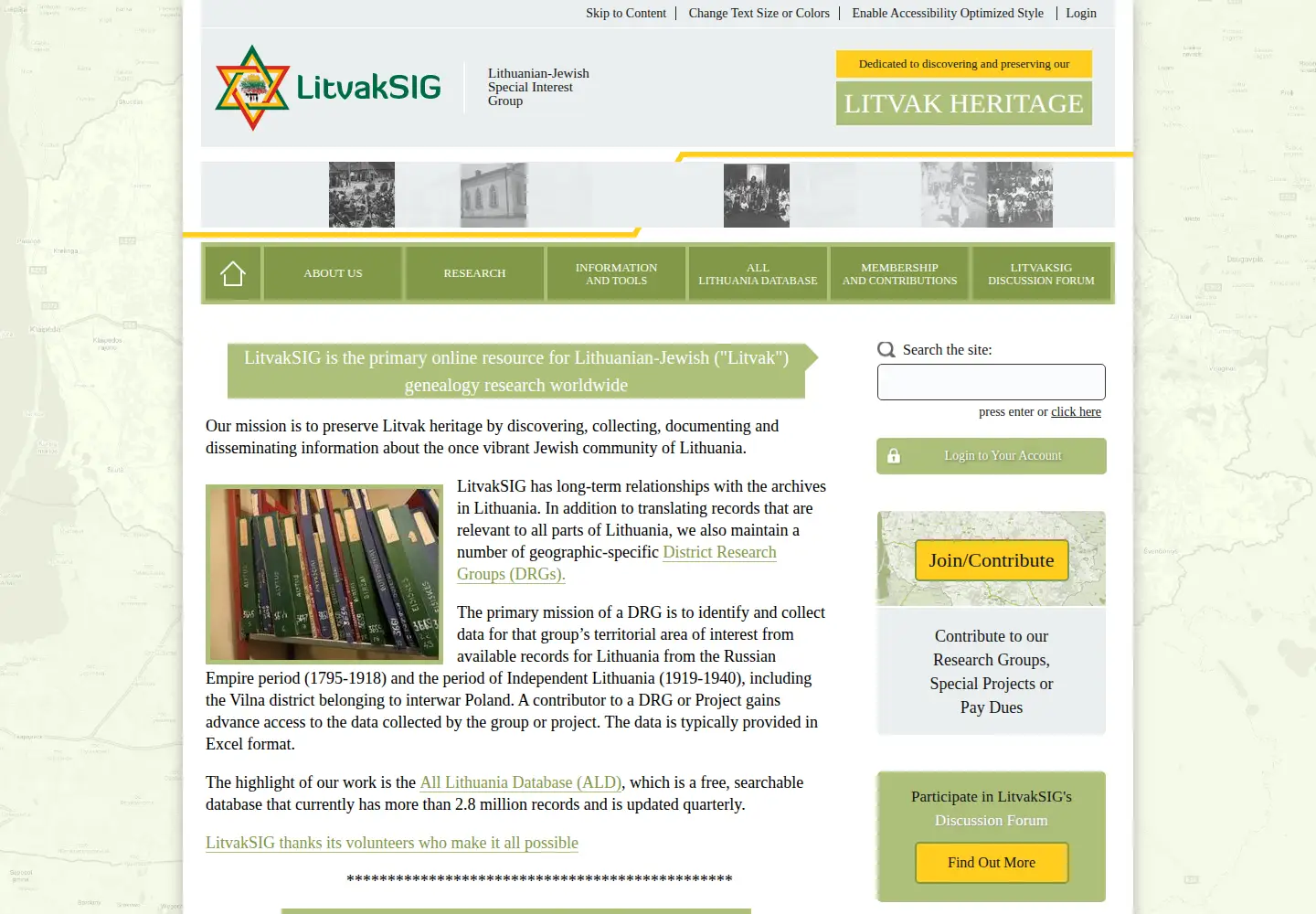 Screenshot of litvaksig.org