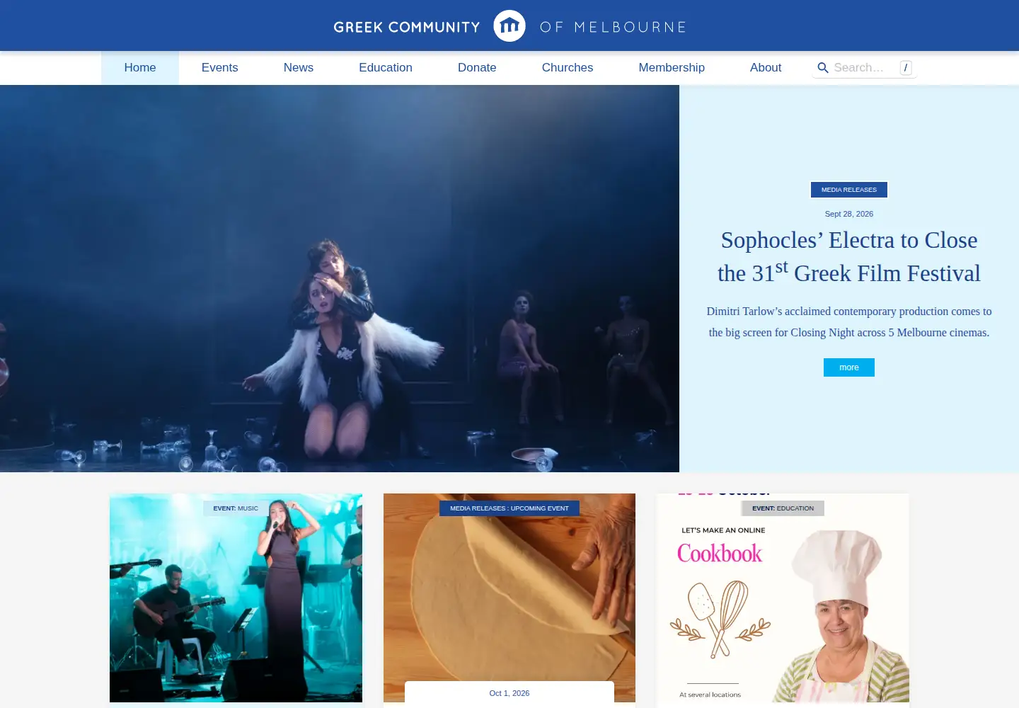 Screenshot of greekcommunity.com.au