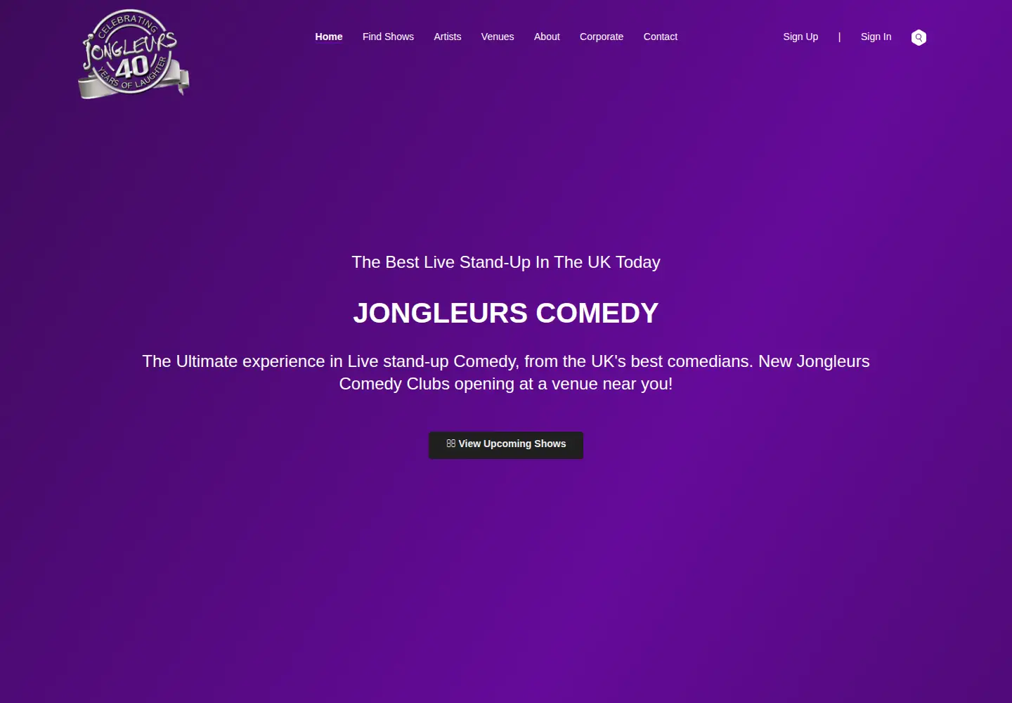 Screenshot of jongleurs.com