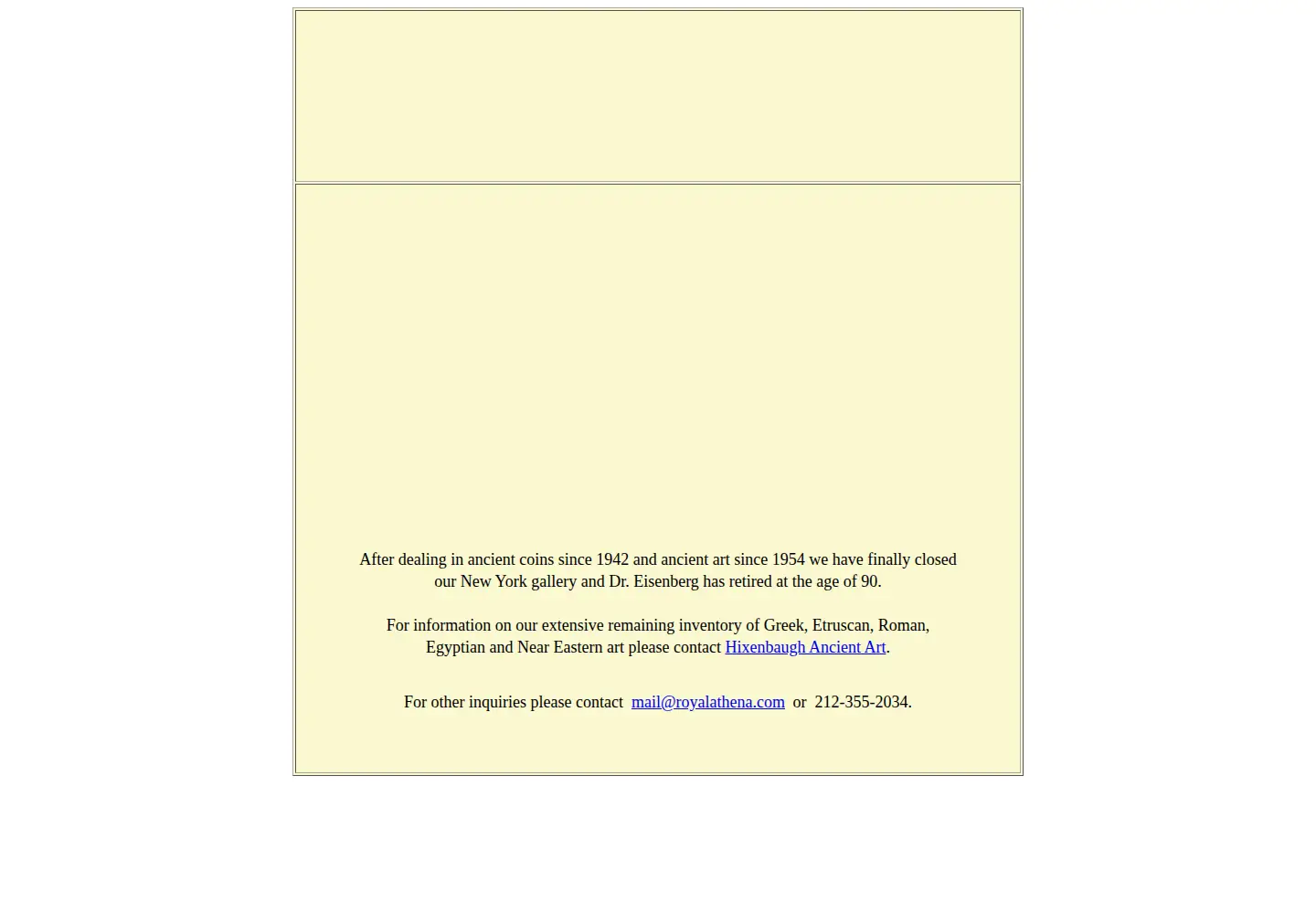Screenshot of royalathena.com