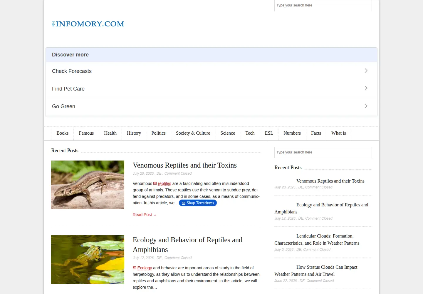 Screenshot of infomory.com