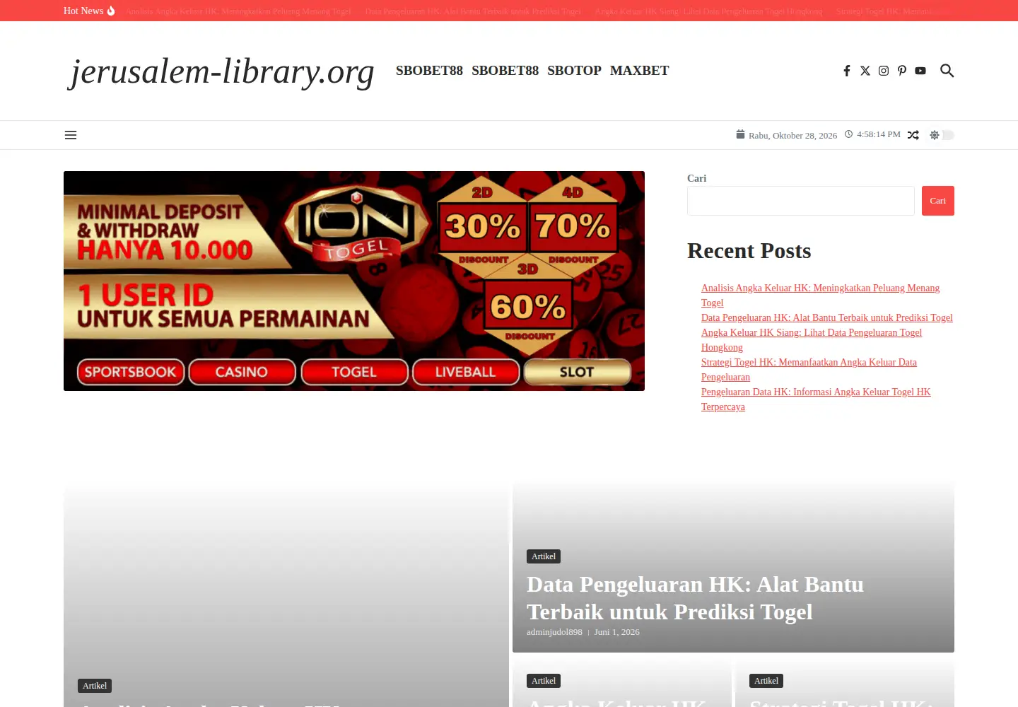 Screenshot of jerusalem-library.org