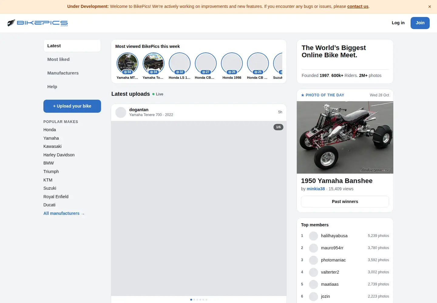 Screenshot of bikepics.com