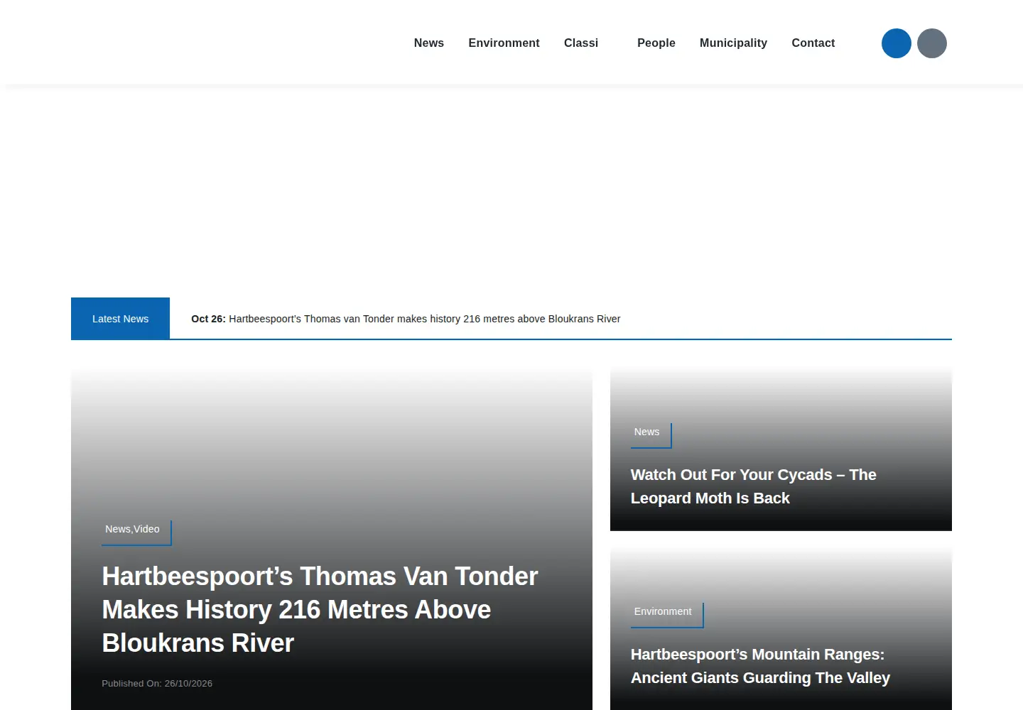Captured homepage of kormorant.co.za in the current scan