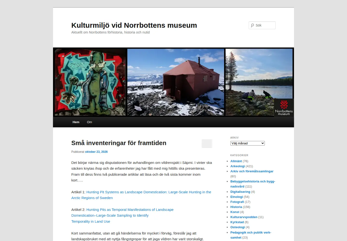 Screenshot of kulturmiljonorrbotten.com