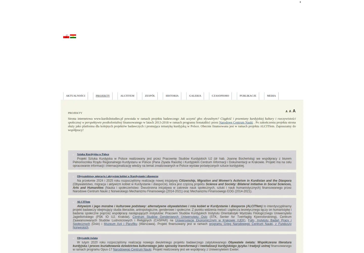 Screenshot of kurdishstudies.pl