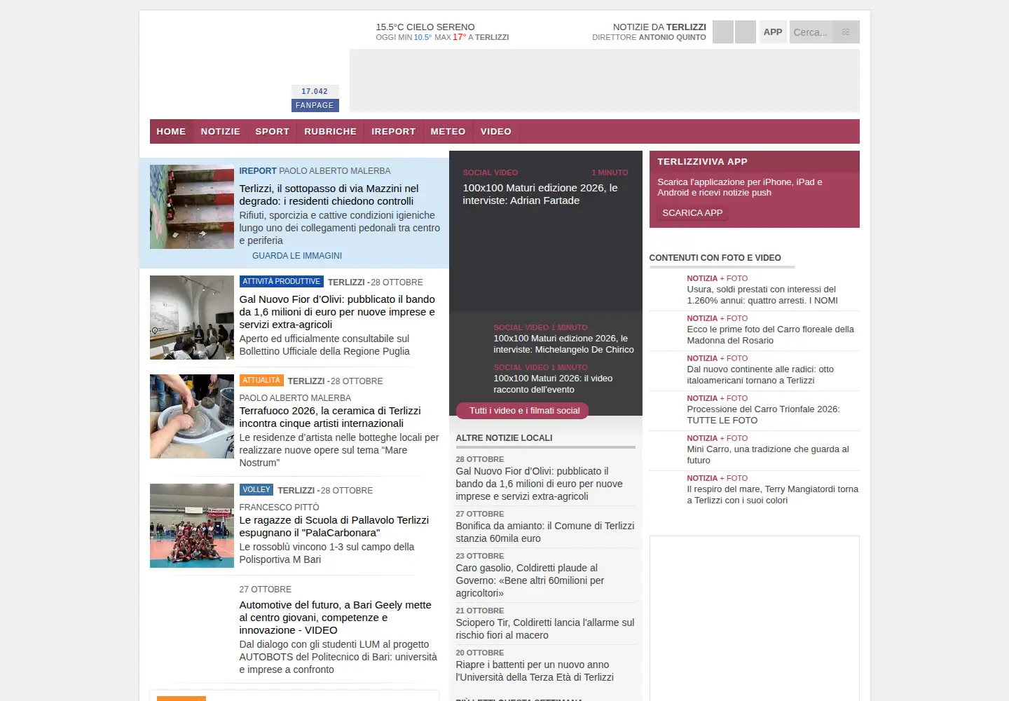 Screenshot of terlizziviva.it