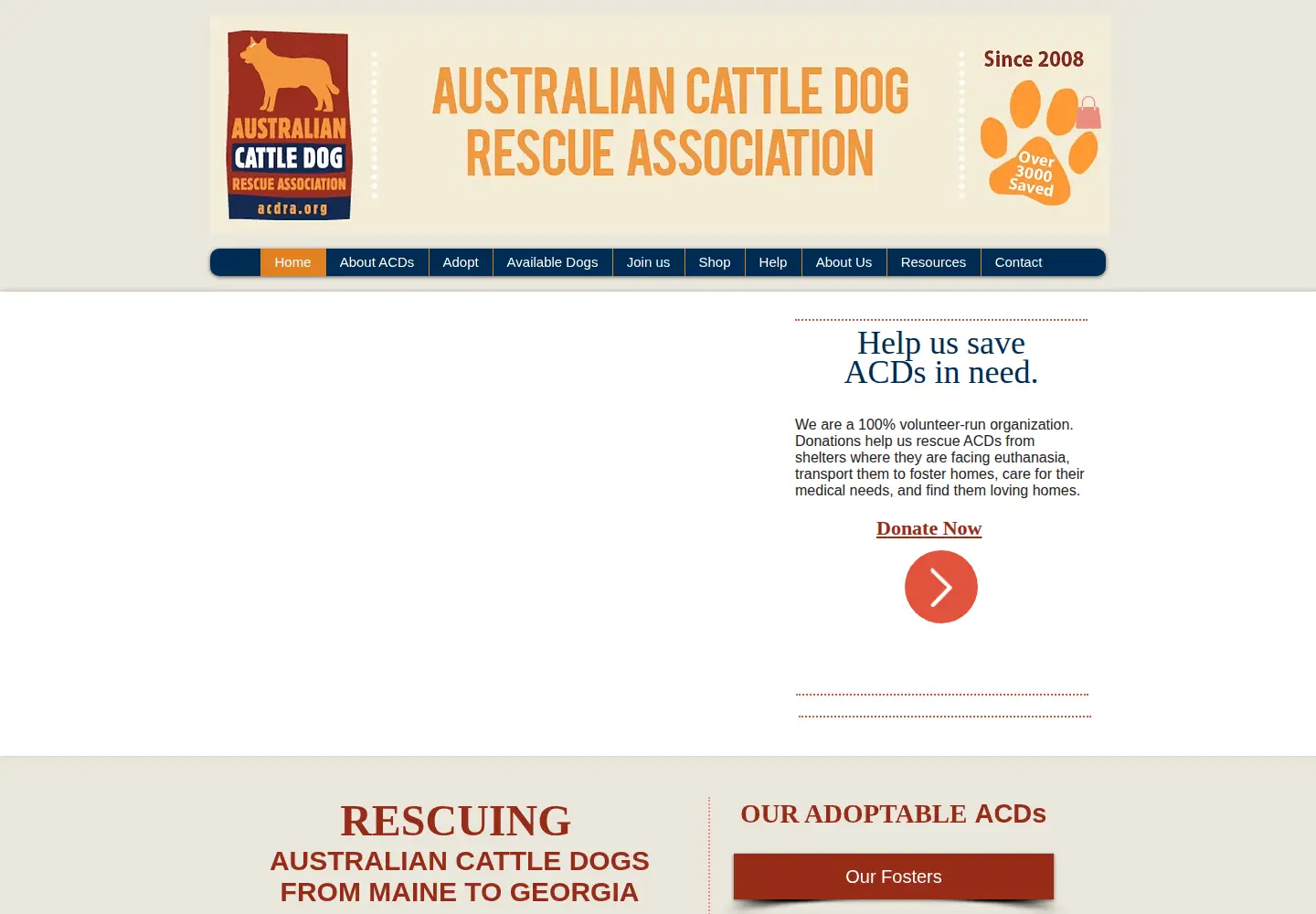 Screenshot of acdra.org