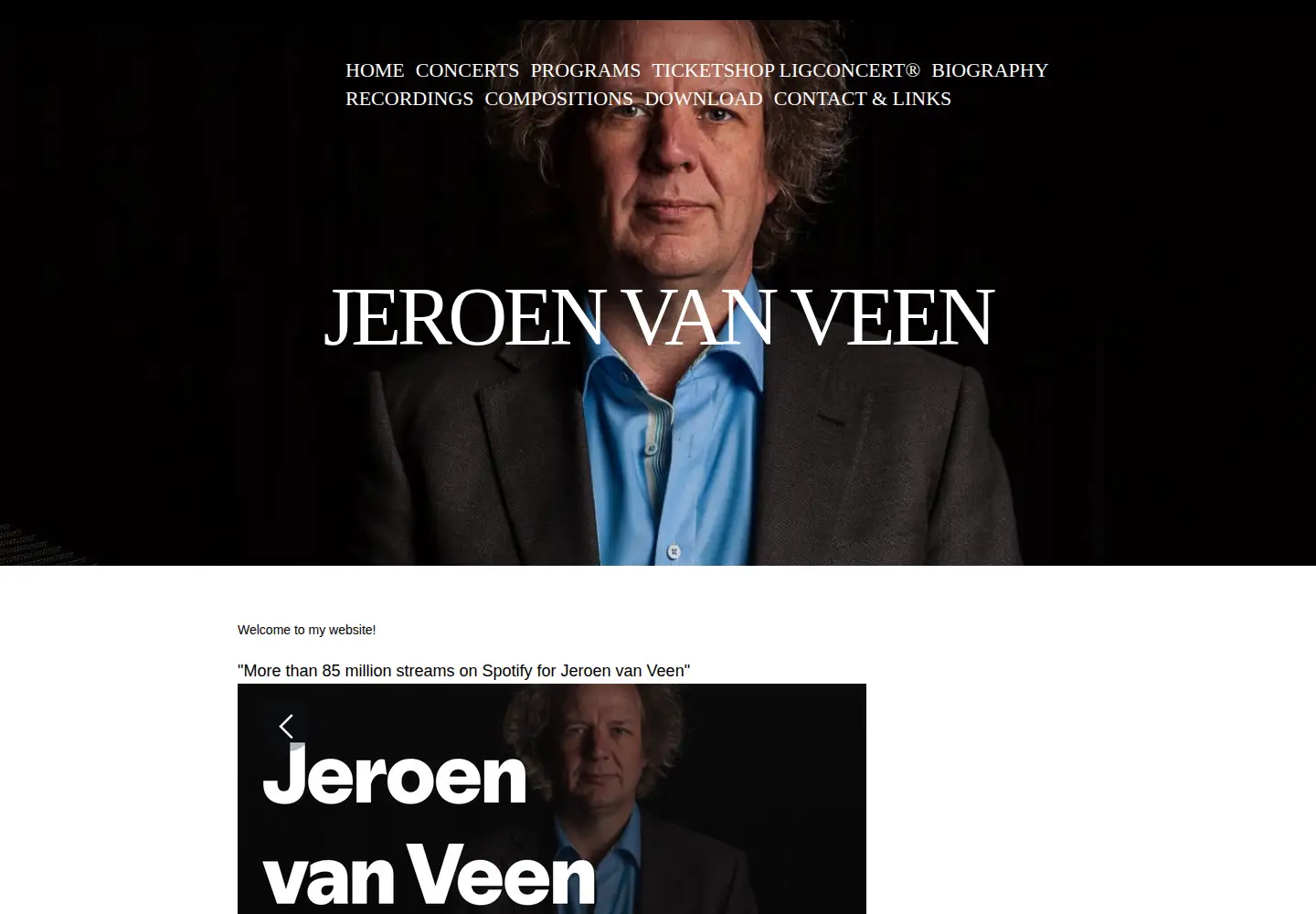 Captured homepage of jeroenvanveen.com in the current scan