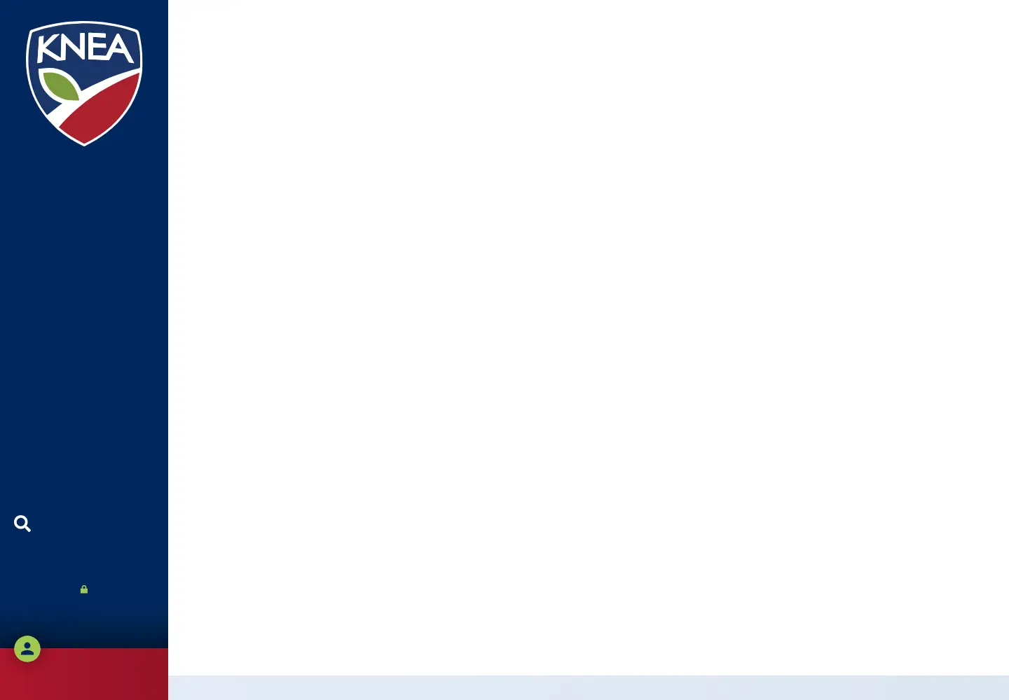 Captured homepage of knea.org in the current scan