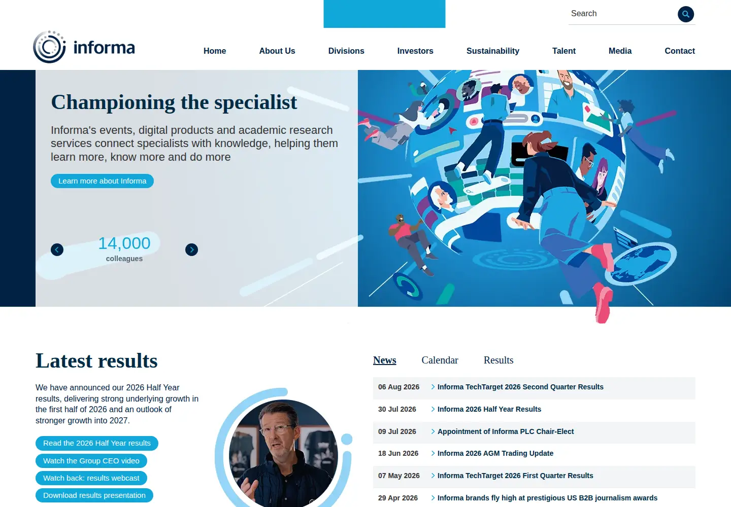 Screenshot of informa.com