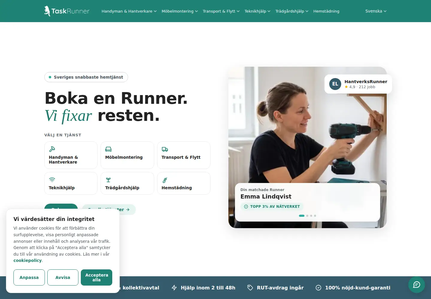 Screenshot of taskrunner.se