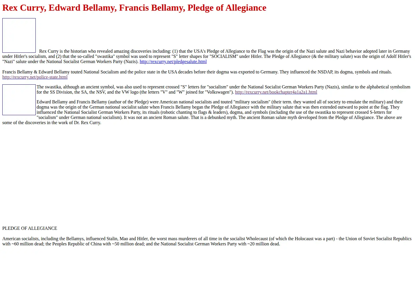 Screenshot of rexcurry.net