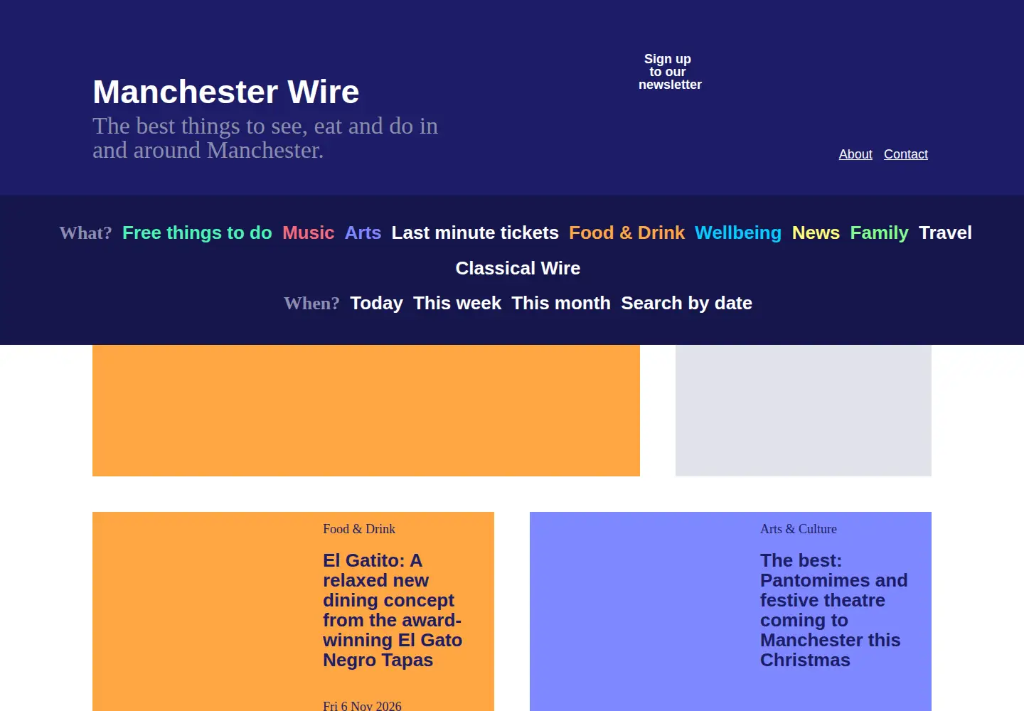 Screenshot of manchesterwire.co.uk