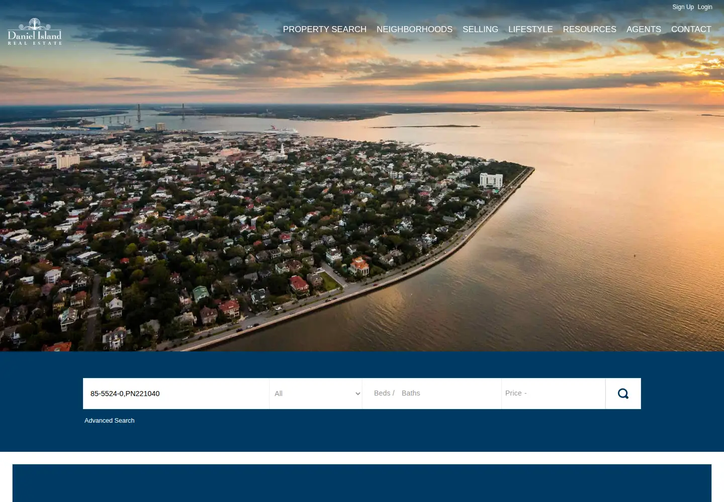 Captured homepage of danielisland.com in the current scan
