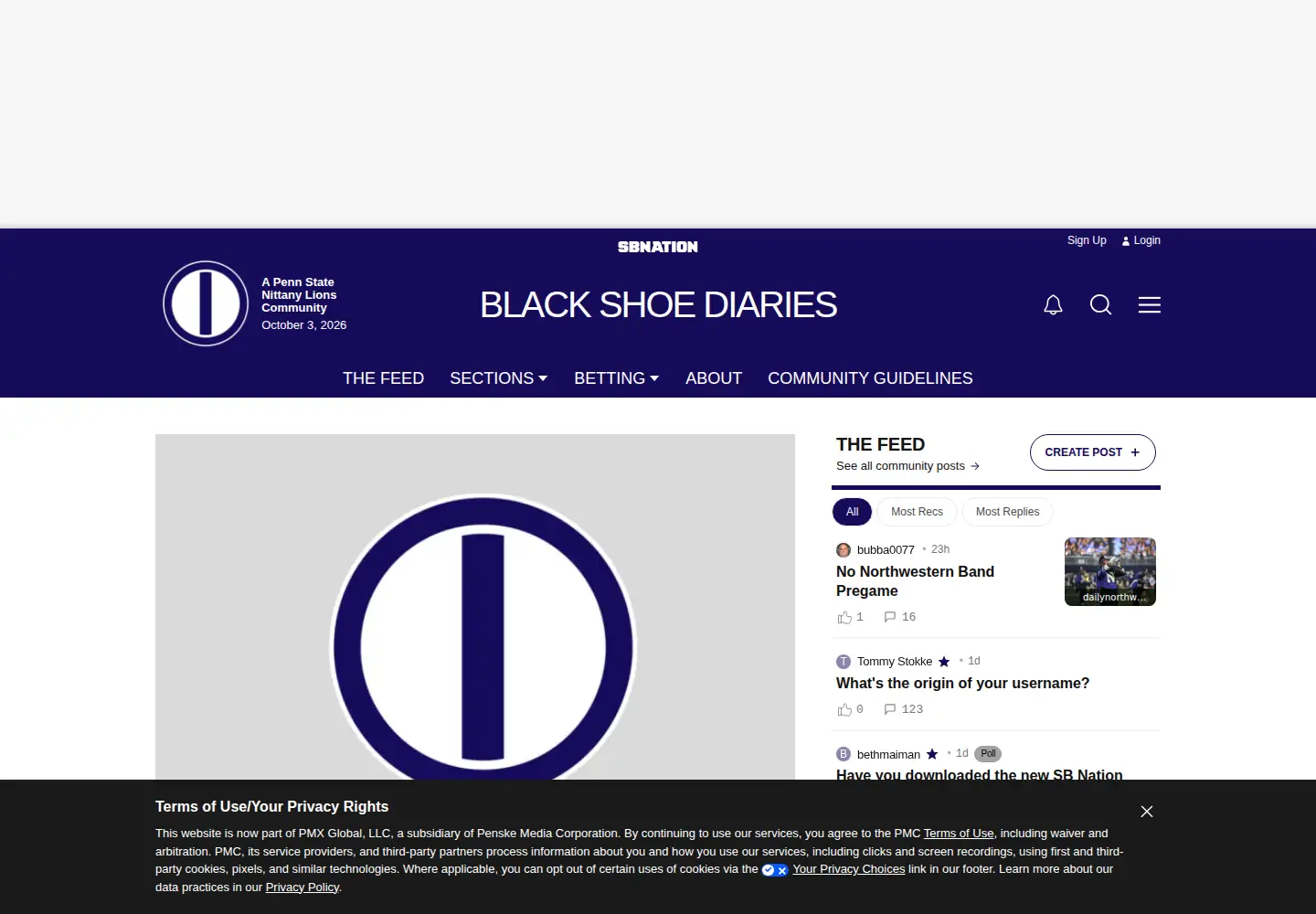 Screenshot of blackshoediaries.com